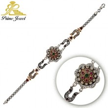 Gümüş Otantik Taşlı Biezik /Bileklik